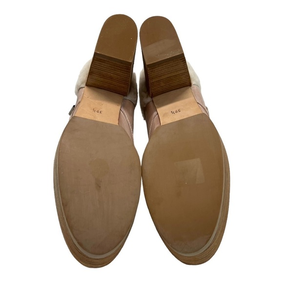 Creatures Of Comfort Pink Leather Platform Shearling Lace Up Ankle Booties 39.5 - Picture 11 of 14